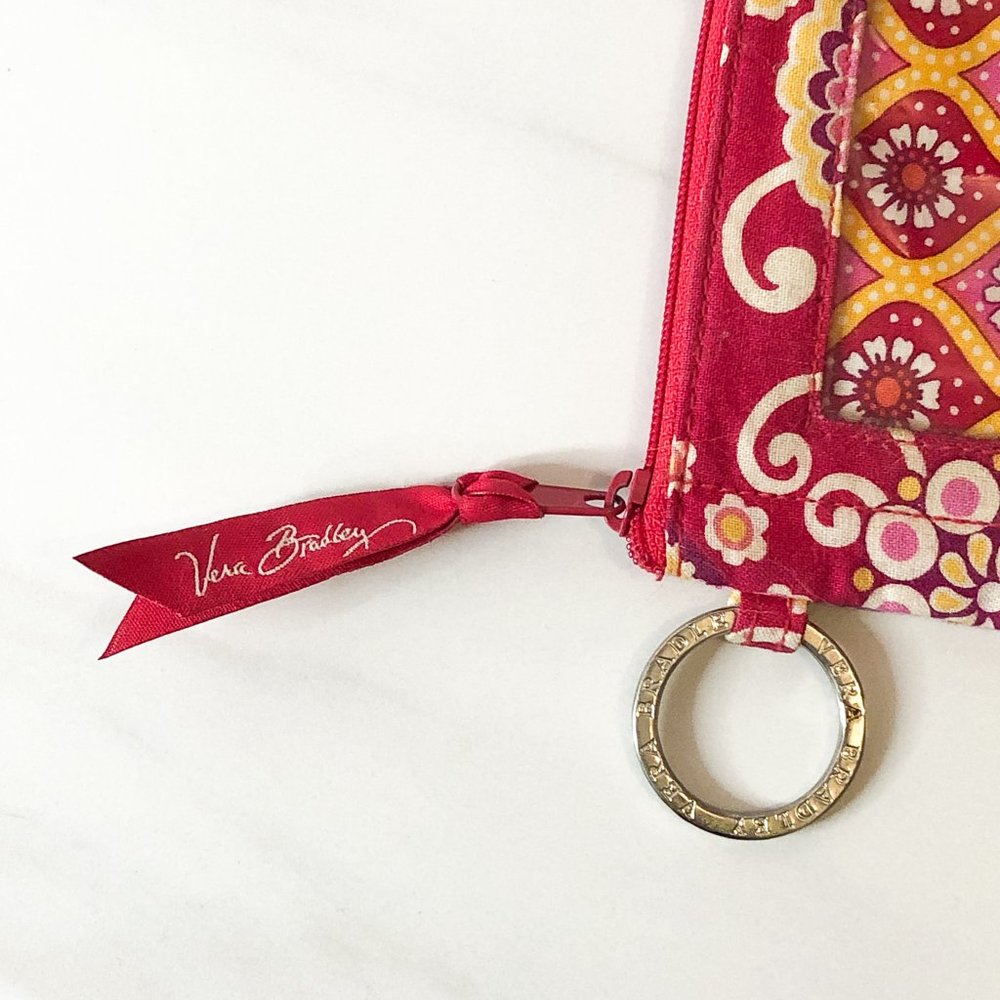 Vera Bradley Raspberry Fizz Mini Keychain Wallet - Picture 3 of 5